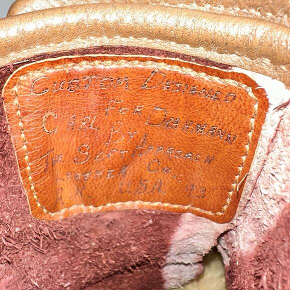 Handmade Moccasin Lace Up Boots Men 9 Barefoot The Soft Approach Leather USA 93 - Picture 2 of 15